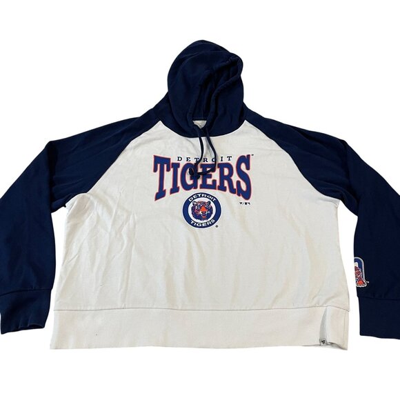 Detroit Tigers Hoodie Women's Size 2XL Navy & White Sweatshirt MLB Baseball - Picture 1 of 5